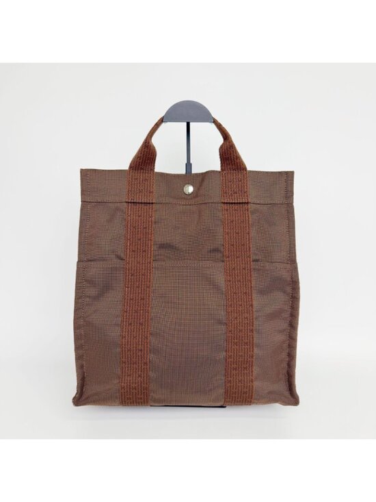 Hermes Her Line a Dos PM Backpack Canvas Brown Silver Vintage main image 7